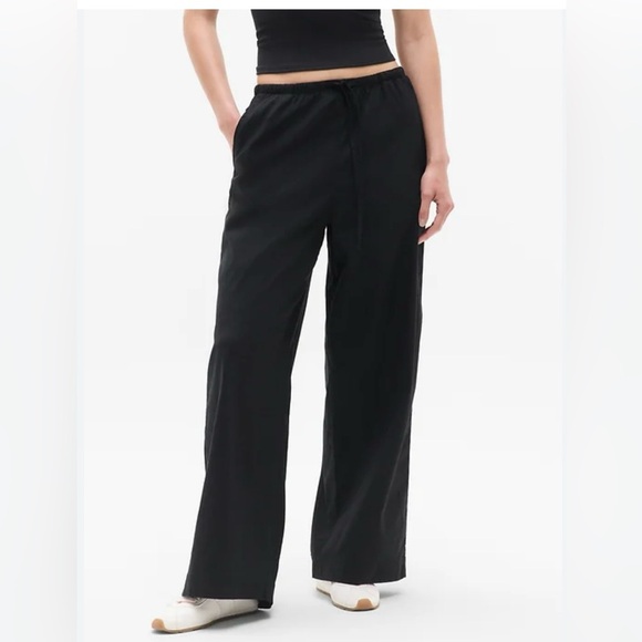 Athleta Pants - Athleta Size XL Charcoal High Rise Wide Leg Drawstring Pants